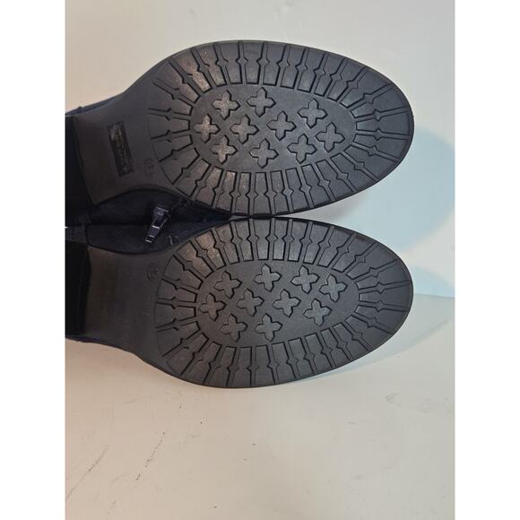 VJH Comfort Blue Suede Boots Womens Sz 8.5 Slouchy Dress Zip Booties Memory Foam - Picture 11 of 14